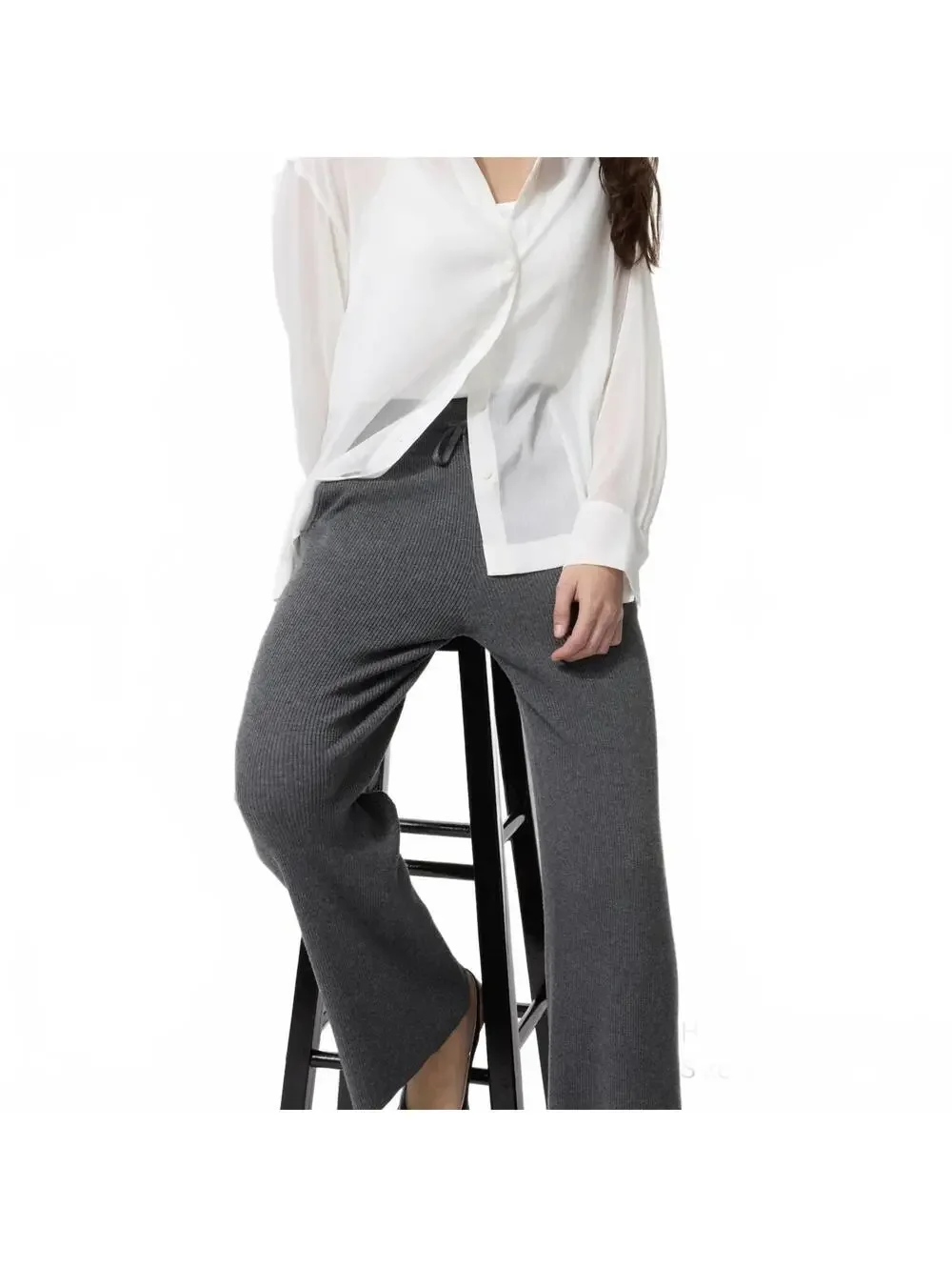 Uniqlo Washable Washable Knit Ribbed Pants NWT Gray XS